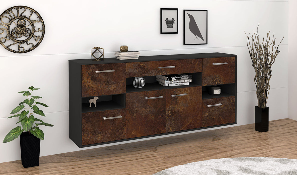 Sideboard Downey, Rost Seite (180x79x35cm) - Stil.Zeit Möbel GmbH