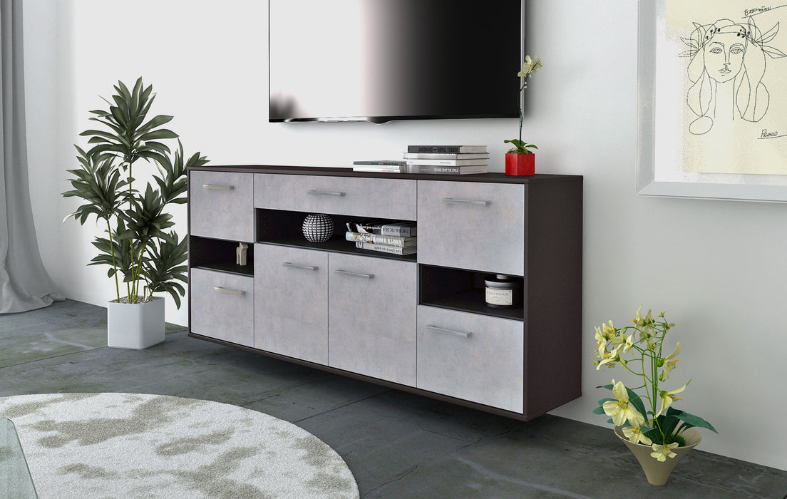 Sideboard Downey, Beton Seite (180x79x35cm) - Stil.Zeit Möbel GmbH