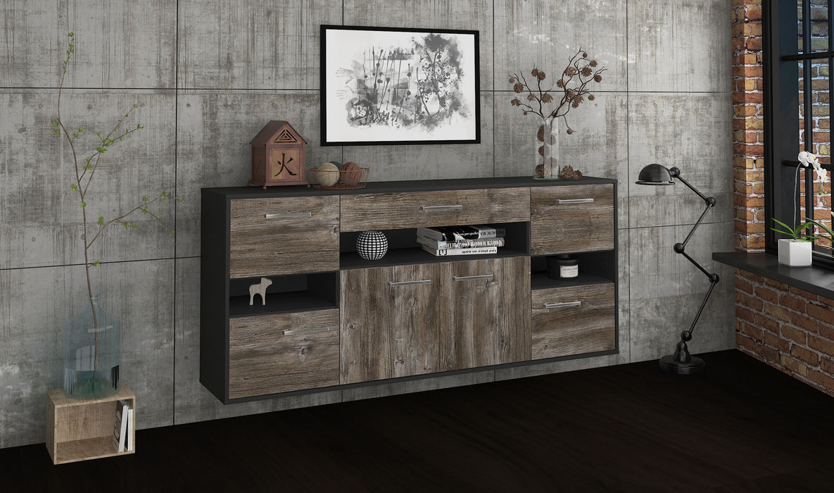 Sideboard Downey, Treibholz Seite (180x79x35cm) - Stil.Zeit Möbel GmbH