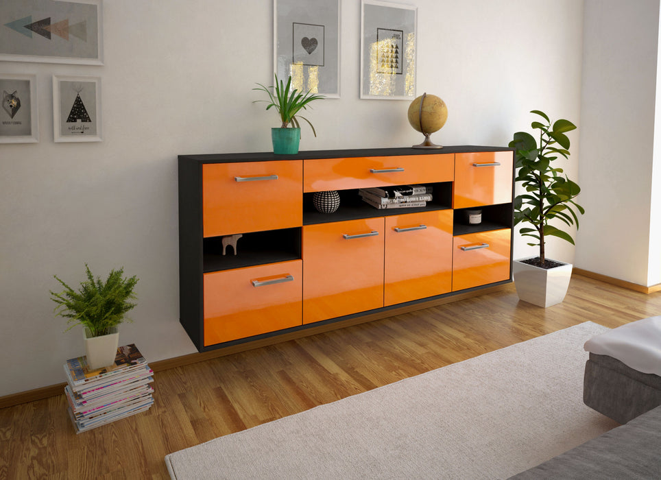 Sideboard Downey, Orange Seite (180x79x35cm) - Stil.Zeit Möbel GmbH