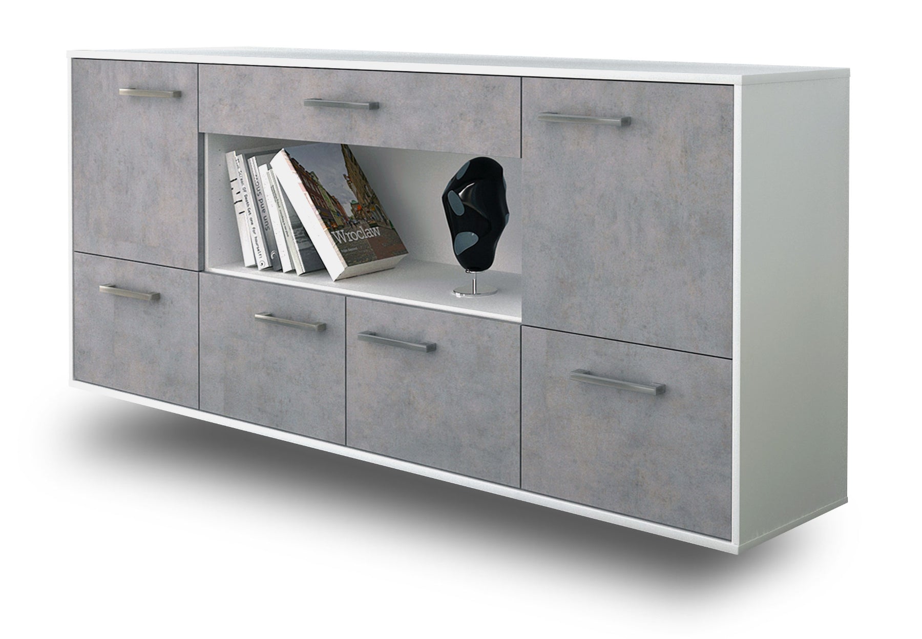 Sideboard Fullerton, Beton Studio (180x79x35cm) - Dekati GmbH