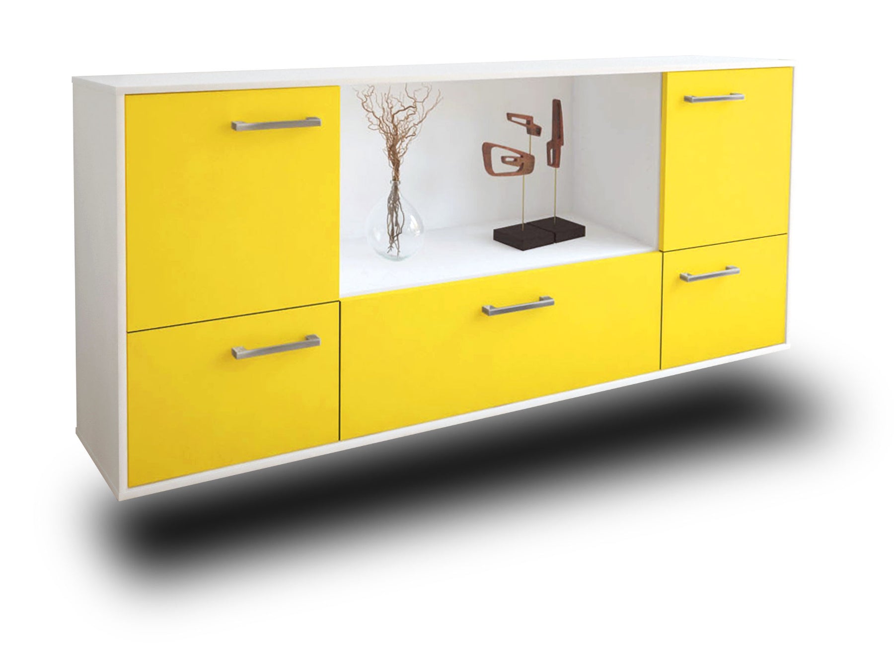 Sideboard Sunnyvale, Gelb Studio (180x79x35cm) - Dekati GmbH