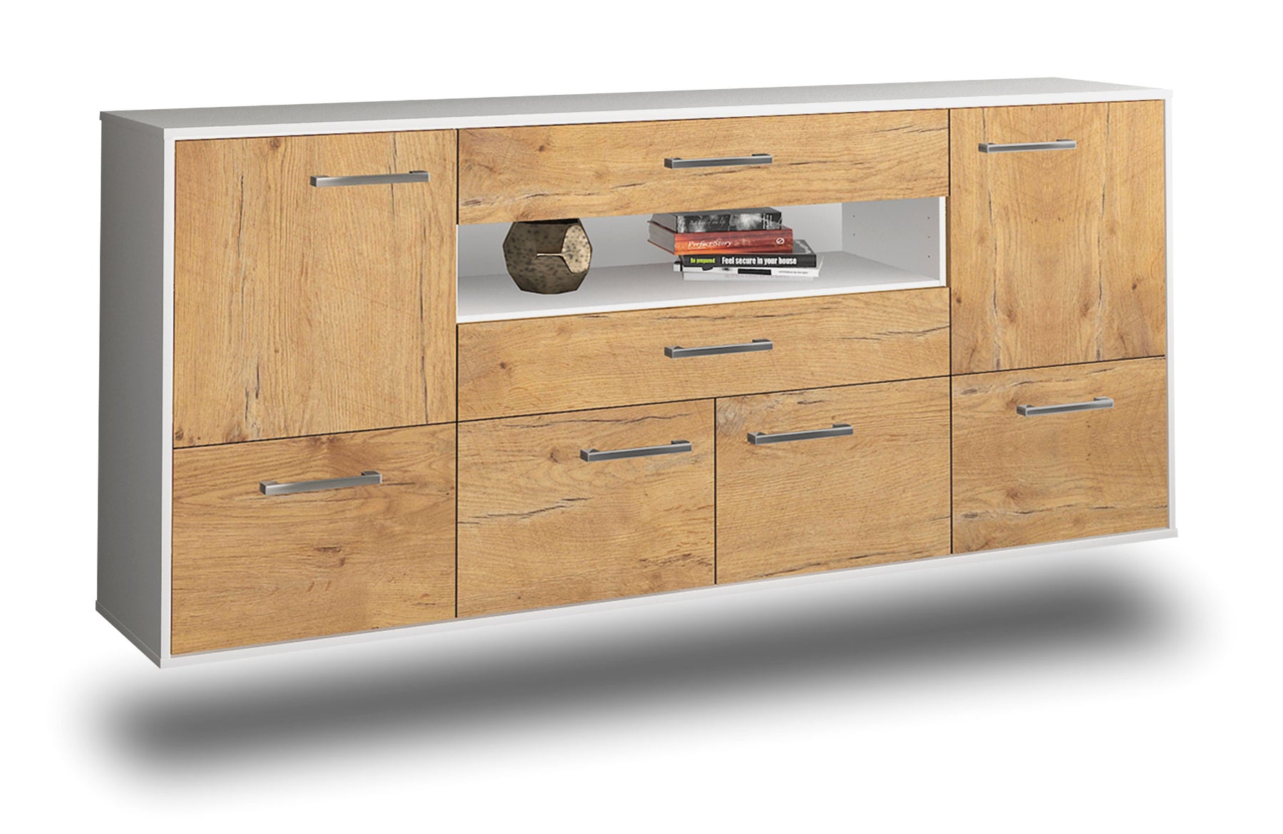 Sideboard McAllen, Eiche Studio (180x79x35cm) - Dekati GmbH