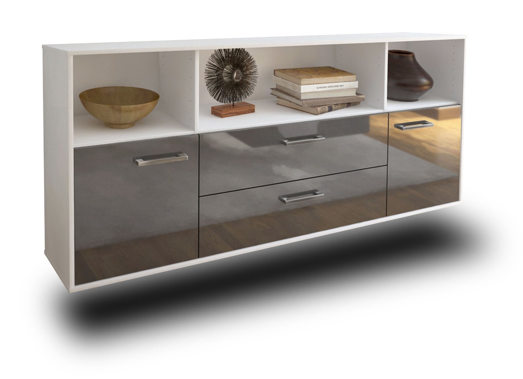 Sideboard Hartford, Grau Studio (180x79x35cm) - Dekati GmbH