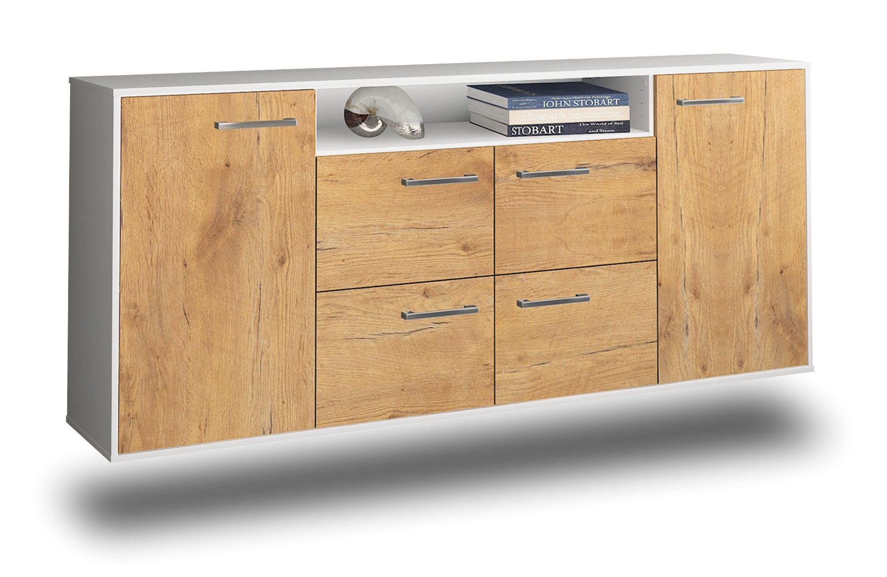 Sideboard Carrollton, Eiche Studio (180x79x35cm) - Dekati GmbH