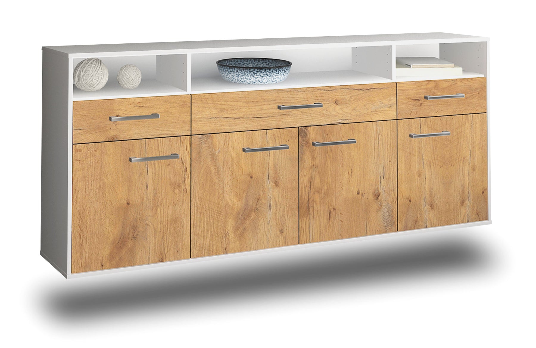 Sideboard Simi Valley, Eiche Studio (180x79x35cm) - Dekati GmbH