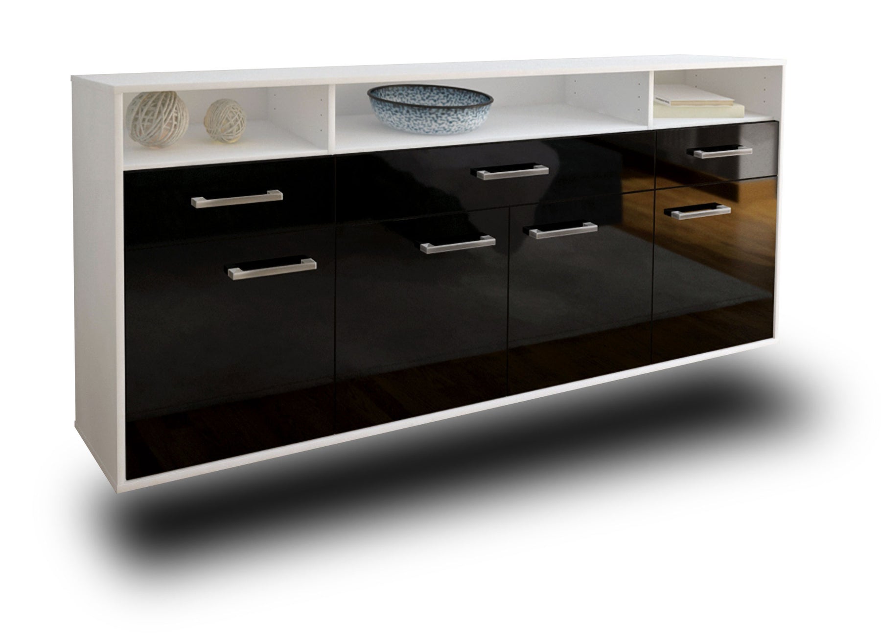 Sideboard Simi Valley, Schwarz Studio (180x79x35cm) - Dekati GmbH