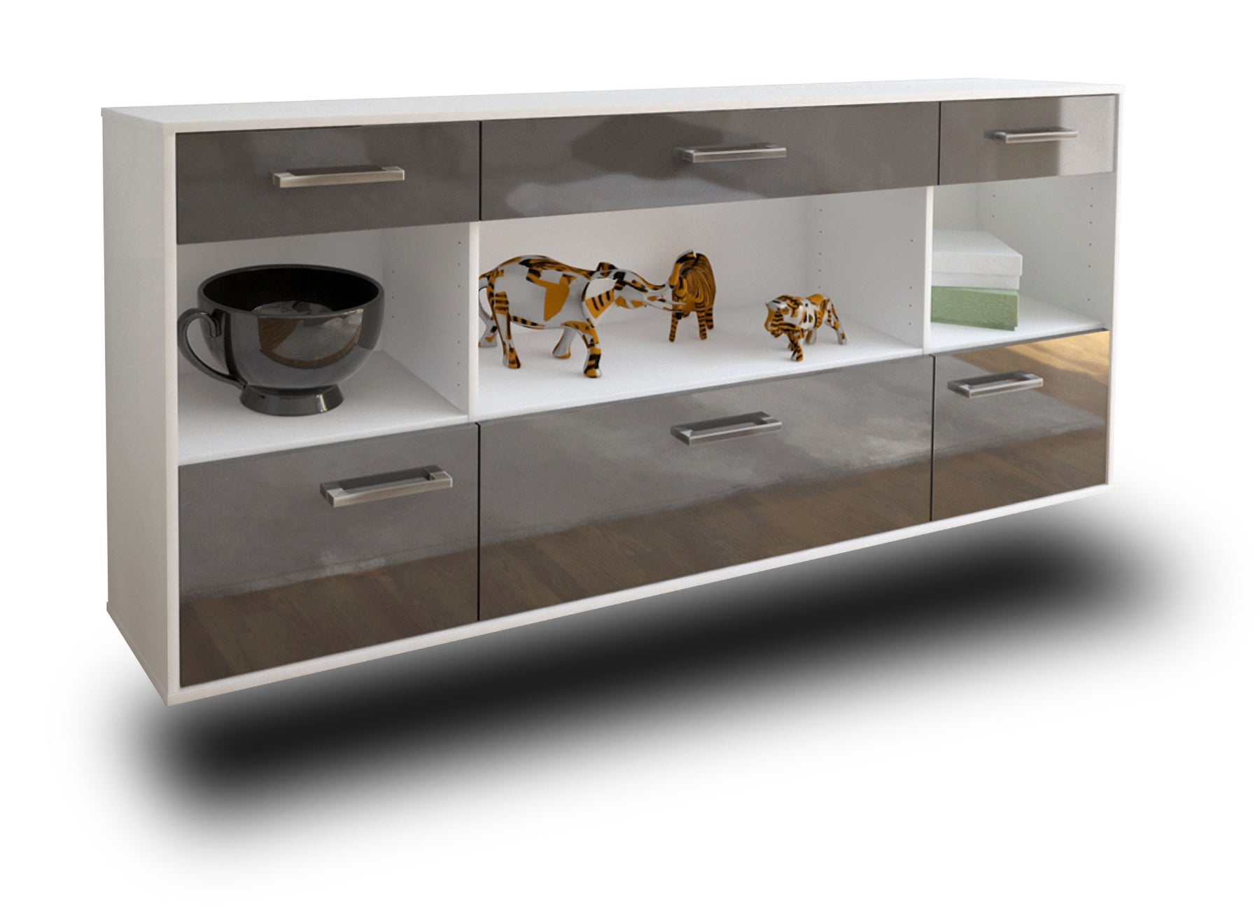 Sideboard Clarksville, Grau Studio (180x79x35cm) - Dekati GmbH