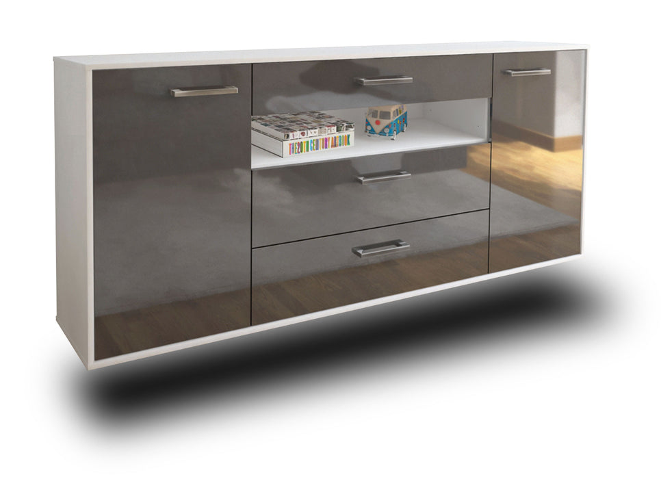 Sideboard Vallejo, Grau Studio (180x79x35cm) - Dekati GmbH