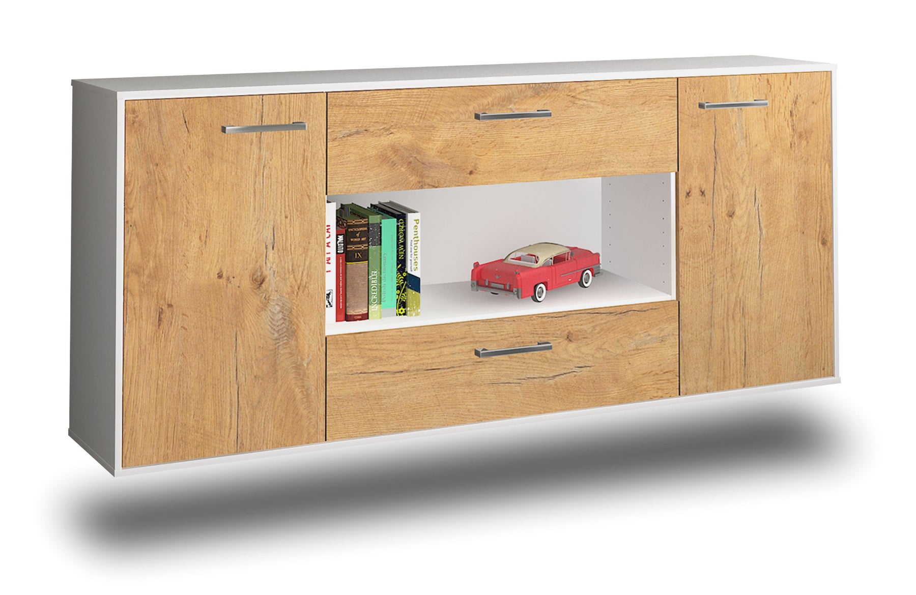 Sideboard Denton, Eiche Studio (180x79x35cm) - Dekati GmbH