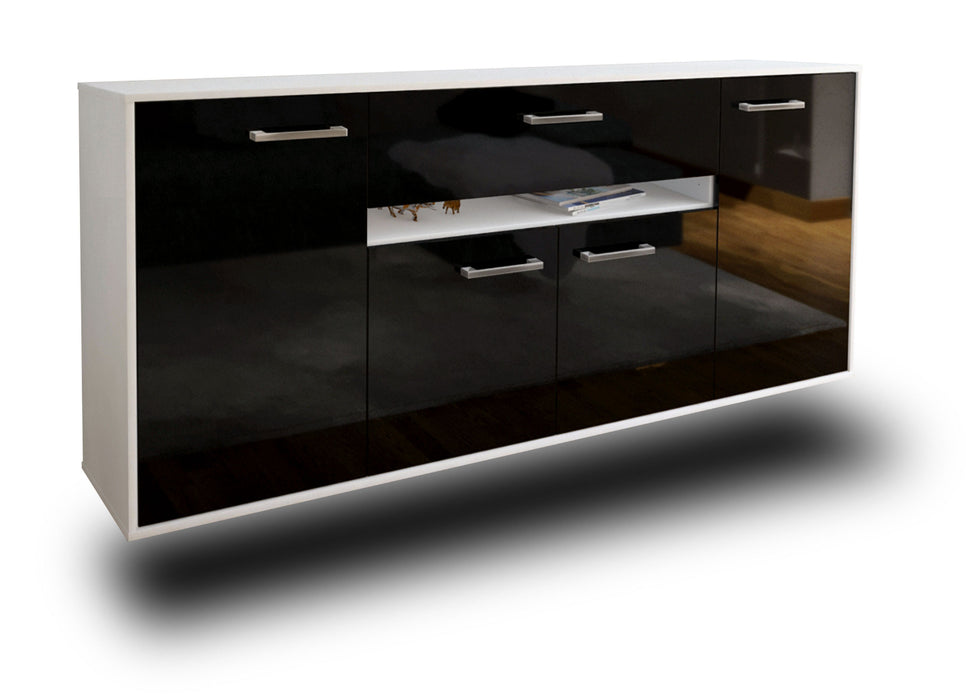 Sideboard Flint, Schwarz Studio (180x79x35cm) - Dekati GmbH