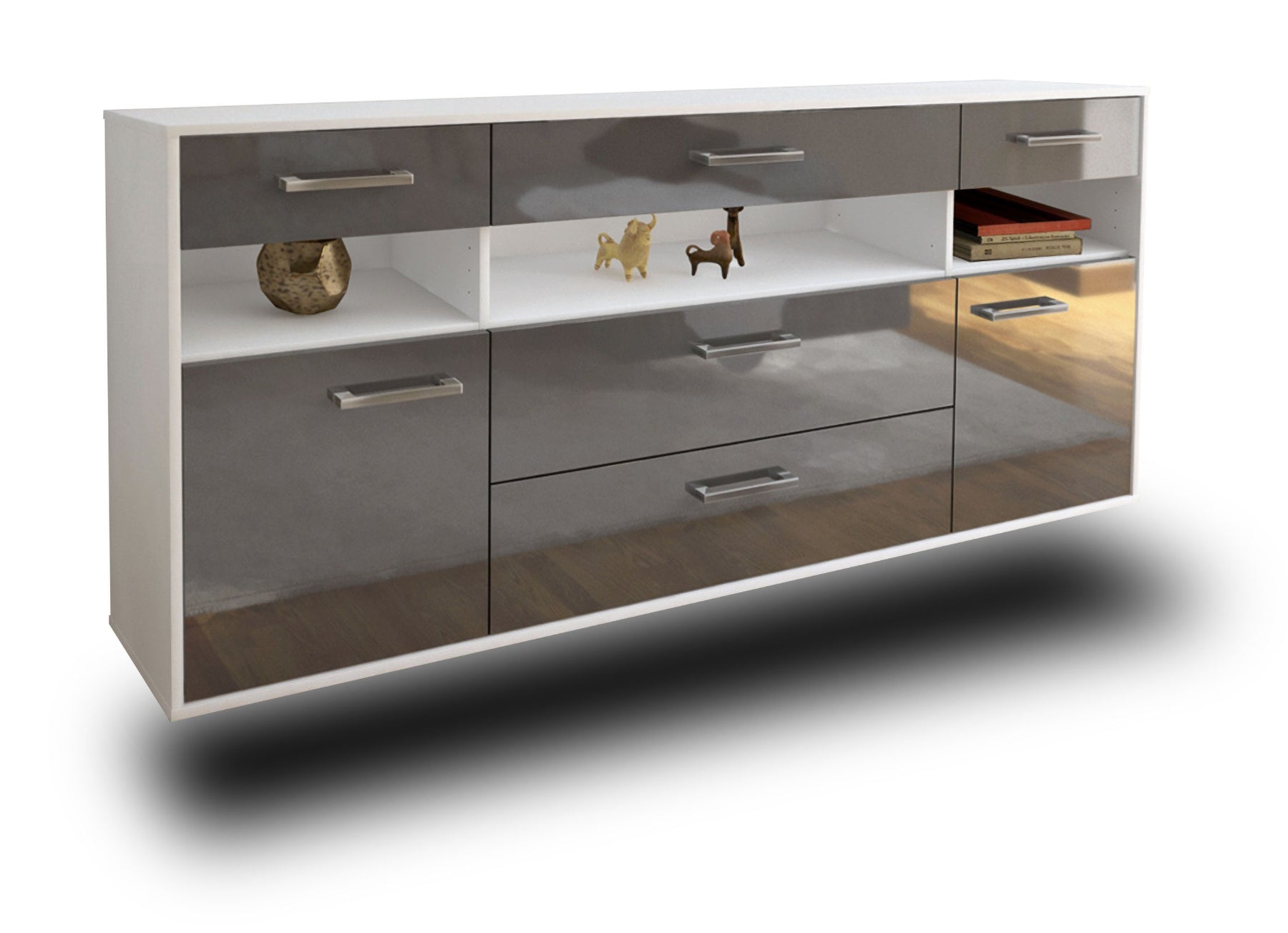 Sideboard Inglewood, Grau Studio (180x79x35cm) - Dekati GmbH