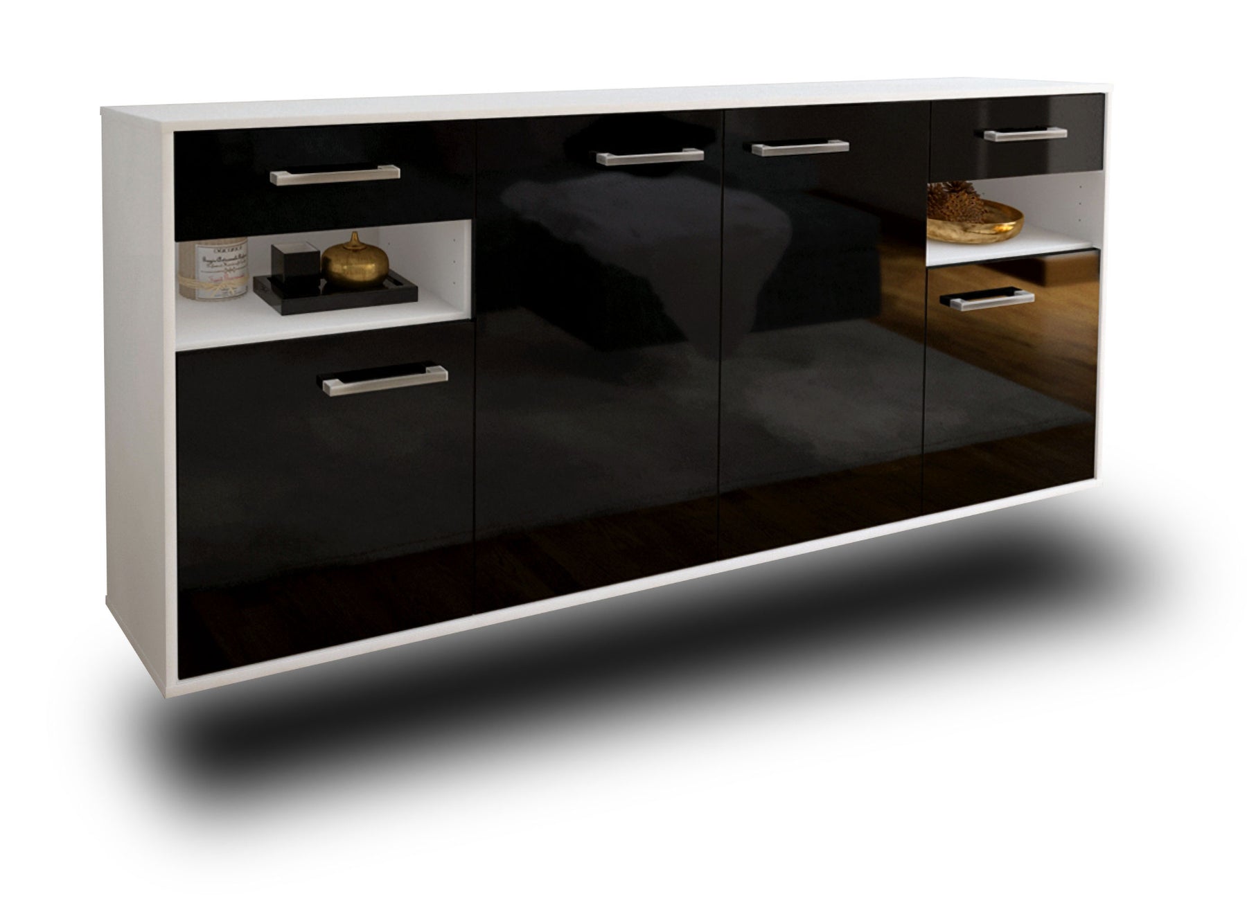 Sideboard Killeen, Schwarz Studio (180x79x35cm) - Dekati GmbH