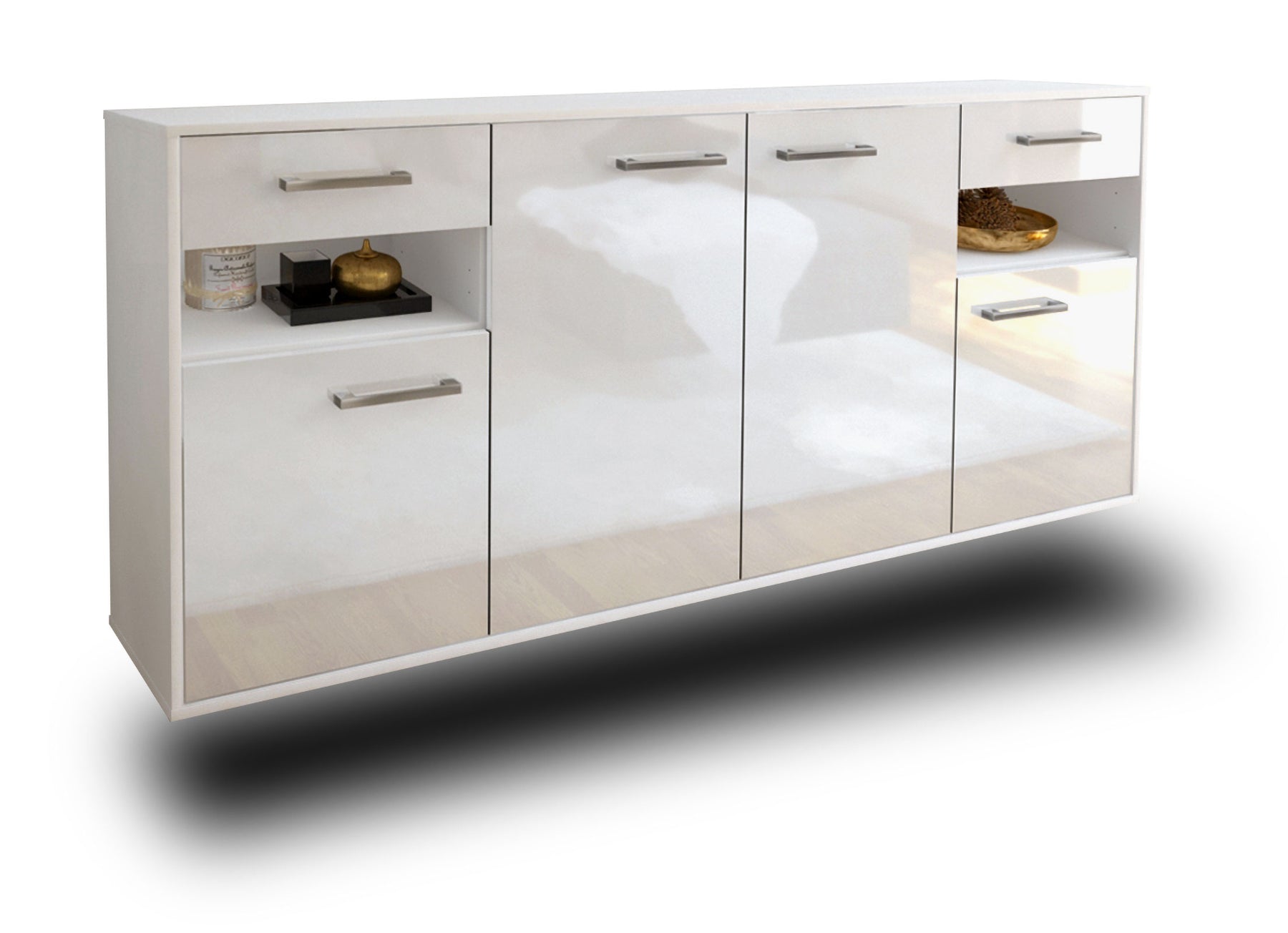 Sideboard Killeen, Weiß Studio (180x79x35cm) - Dekati GmbH