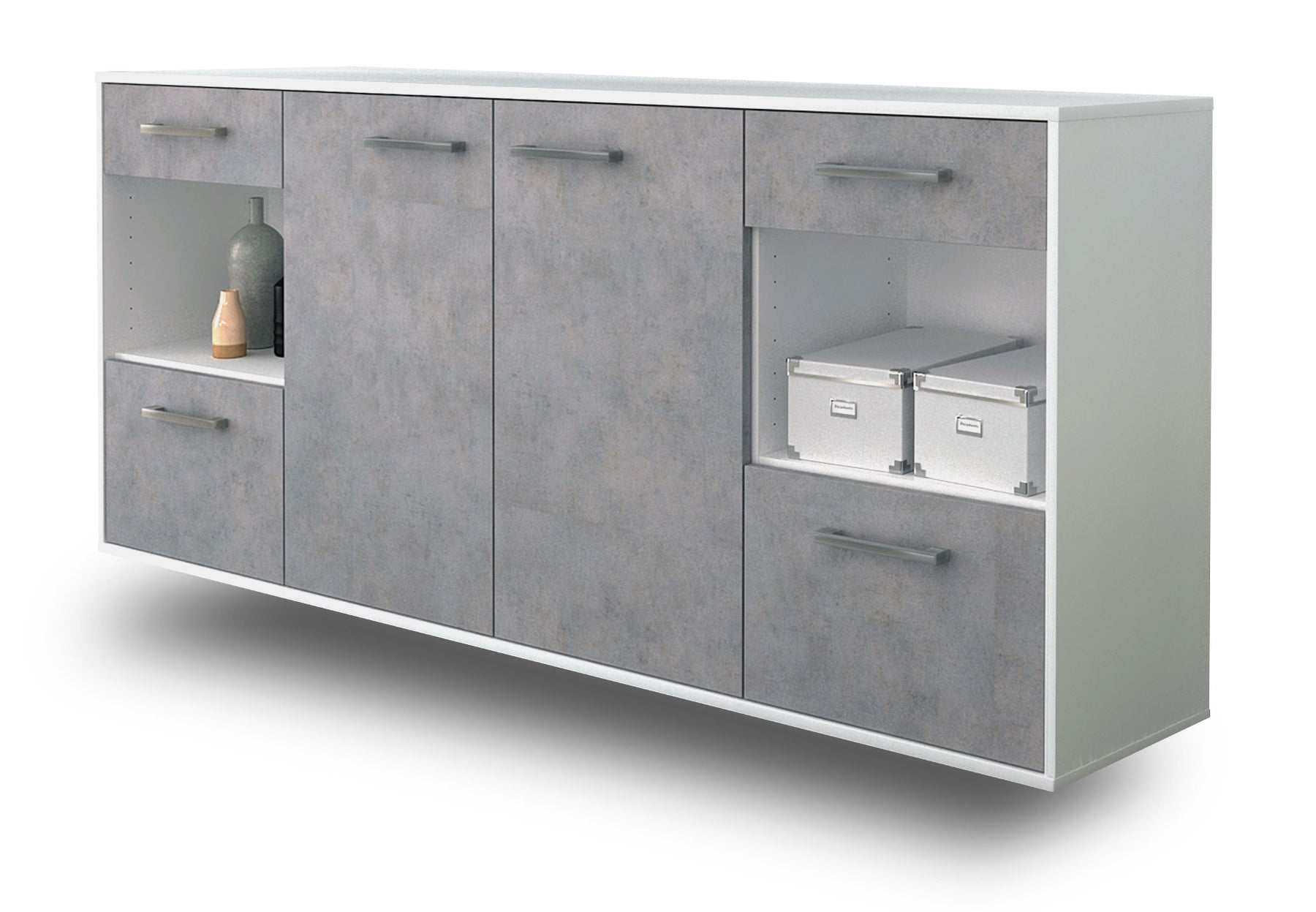 Sideboard Charleston, Beton Studio (180x79x35cm) - Dekati GmbH