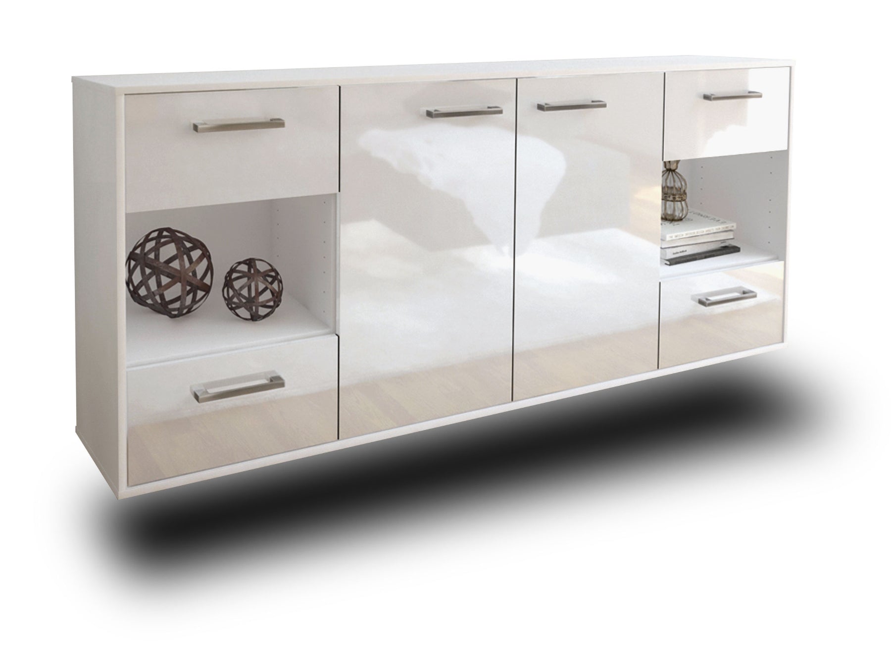 Sideboard Santa Clara, Weiß Studio (180x79x35cm) - Dekati GmbH