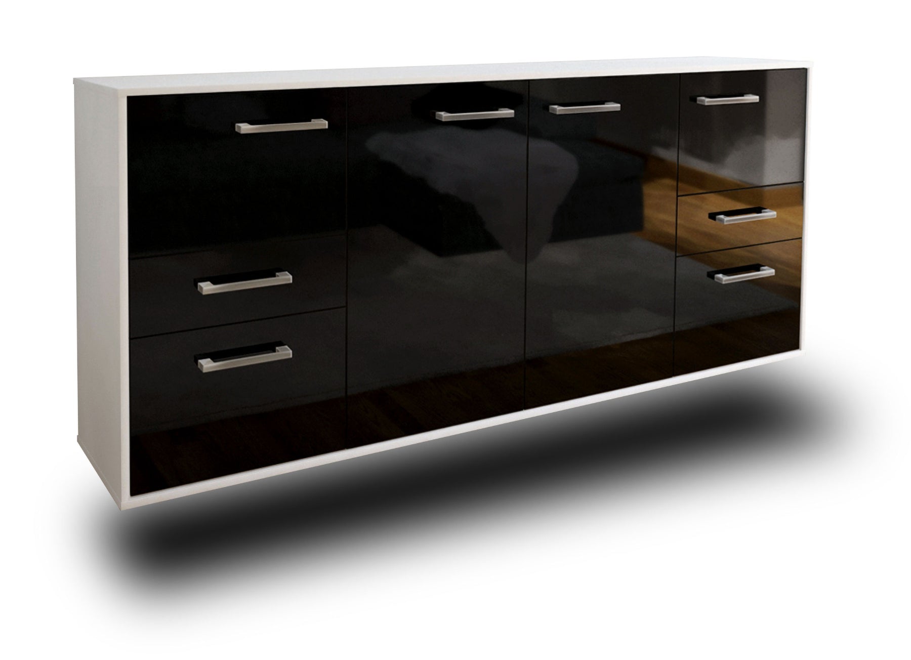 Sideboard Beaumont, Schwarz Studio (180x79x35cm) - Dekati GmbH