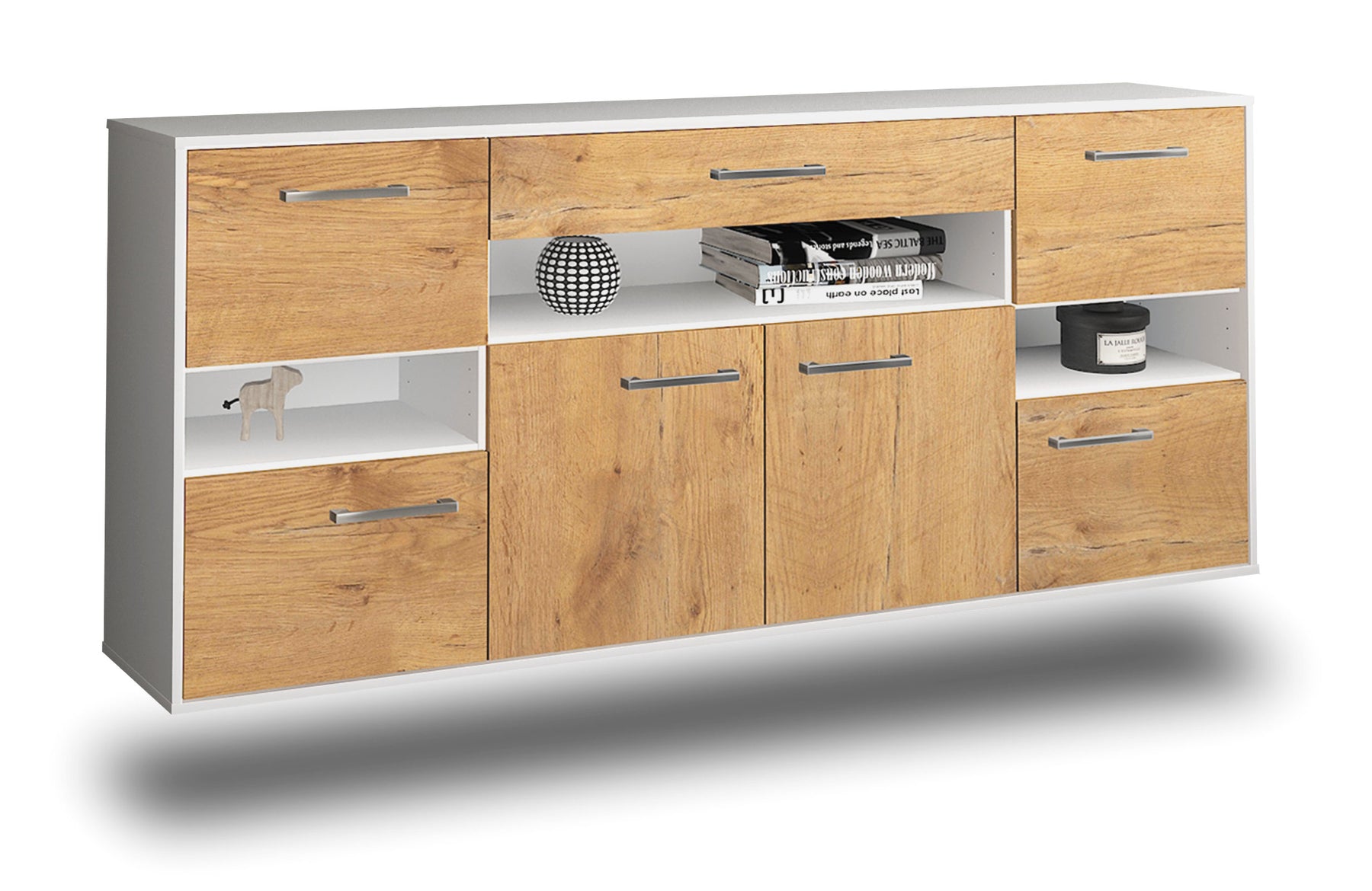 Sideboard Downey, Eiche Studio (180x79x35cm) - Dekati GmbH