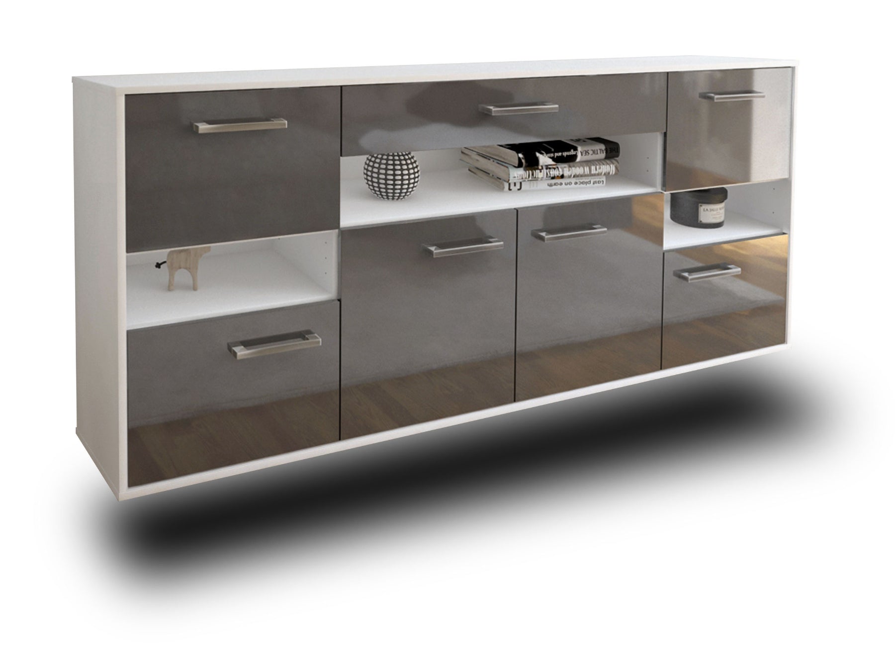 Sideboard Downey, Grau Studio (180x79x35cm) - Dekati GmbH