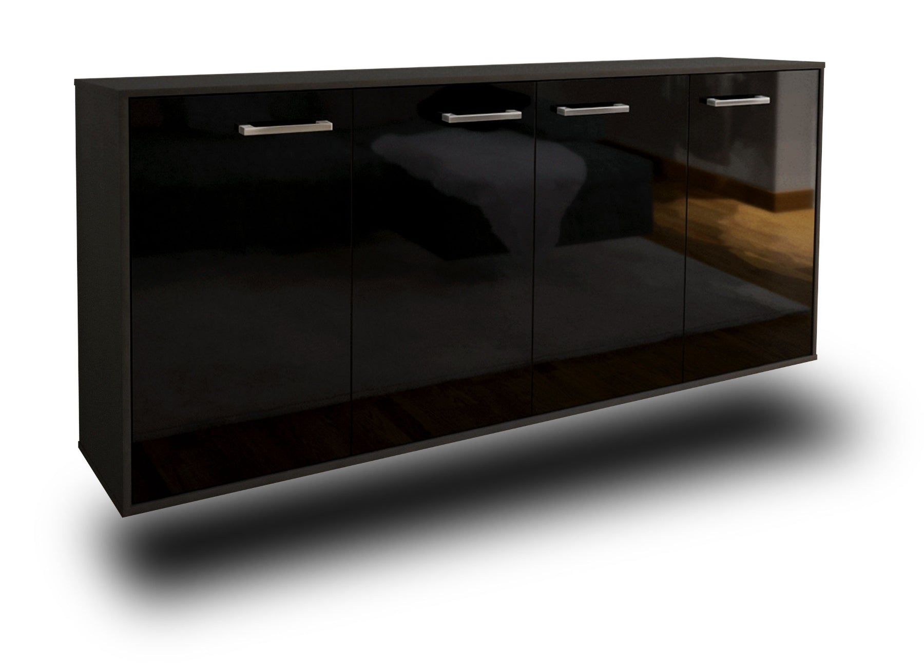 Sideboard Lakewood, Schwarz Studio (180x79x35cm) - Stil.Zeit Möbel GmbH