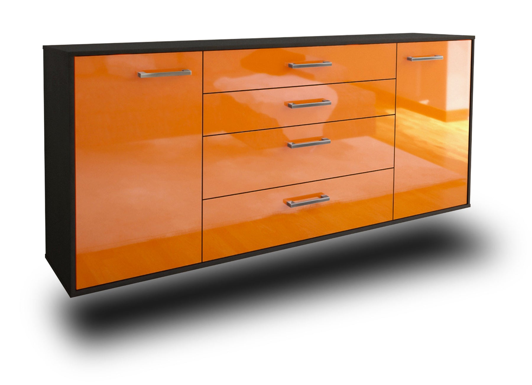 Sideboard Bridgeport, Orange Studio (180x79x35cm) - Stil.Zeit Möbel GmbH