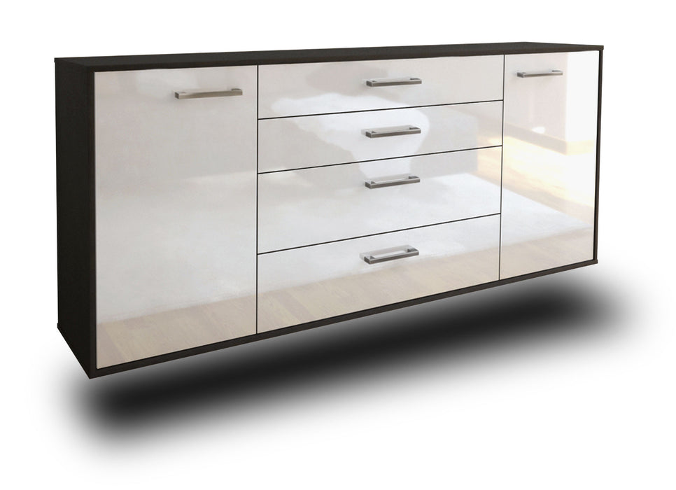 Sideboard Bridgeport, Weiß Studio (180x79x35cm) - Stil.Zeit Möbel GmbH