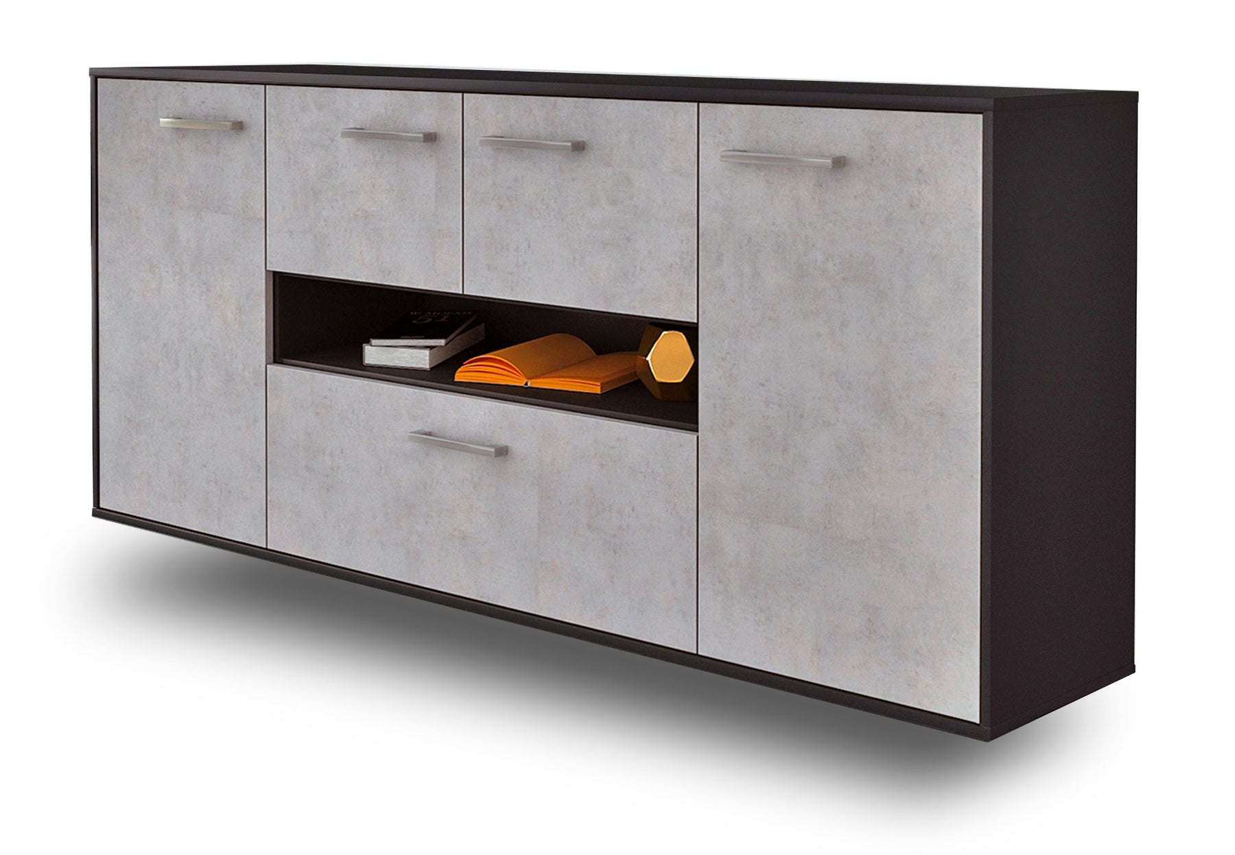 Sideboard Warren, Beton Studio (180x79x35cm) - Stil.Zeit Möbel GmbH