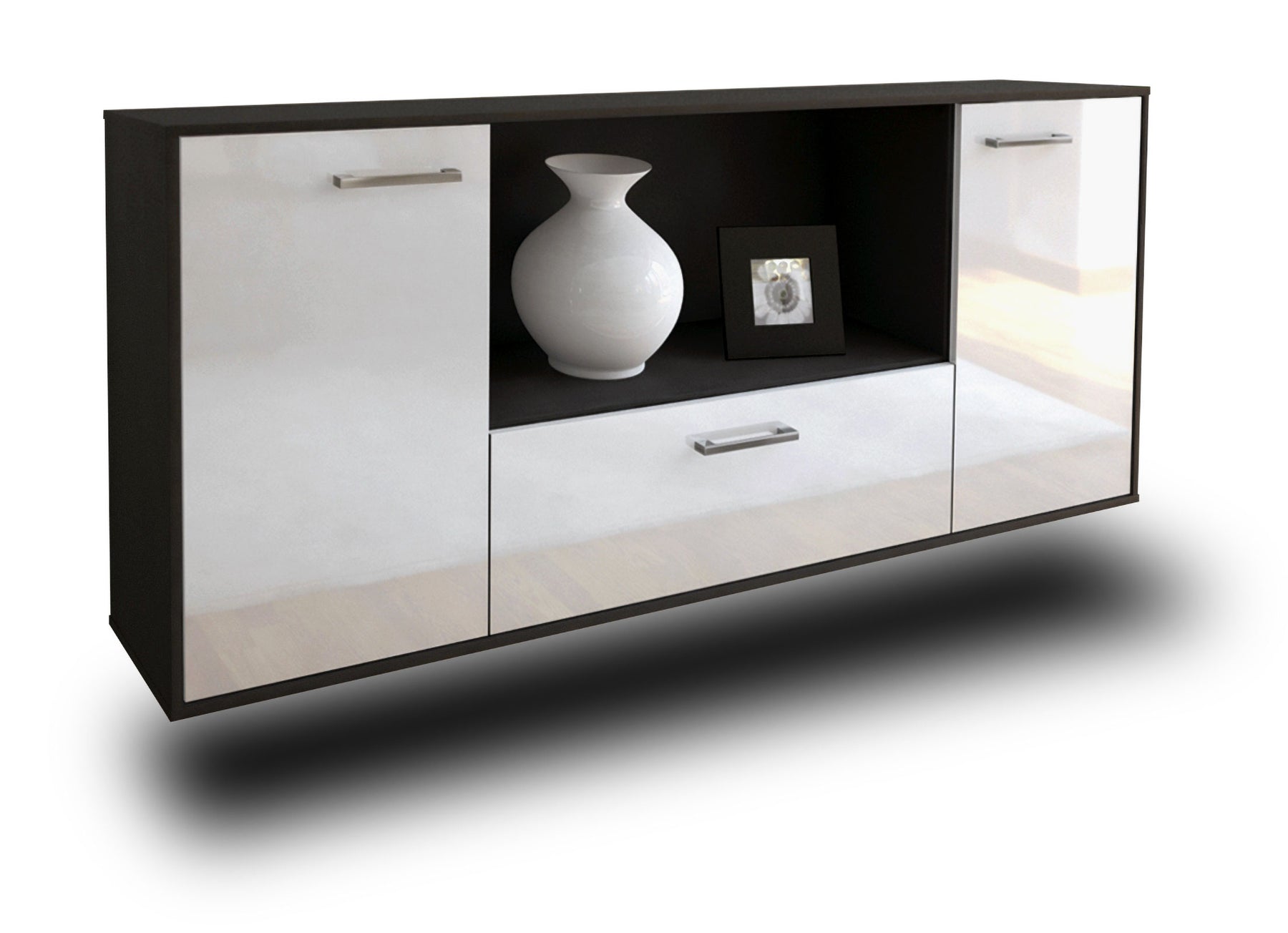 Sideboard Fort Collins, Weiß Studio (180x79x35cm) - Stil.Zeit Möbel GmbH