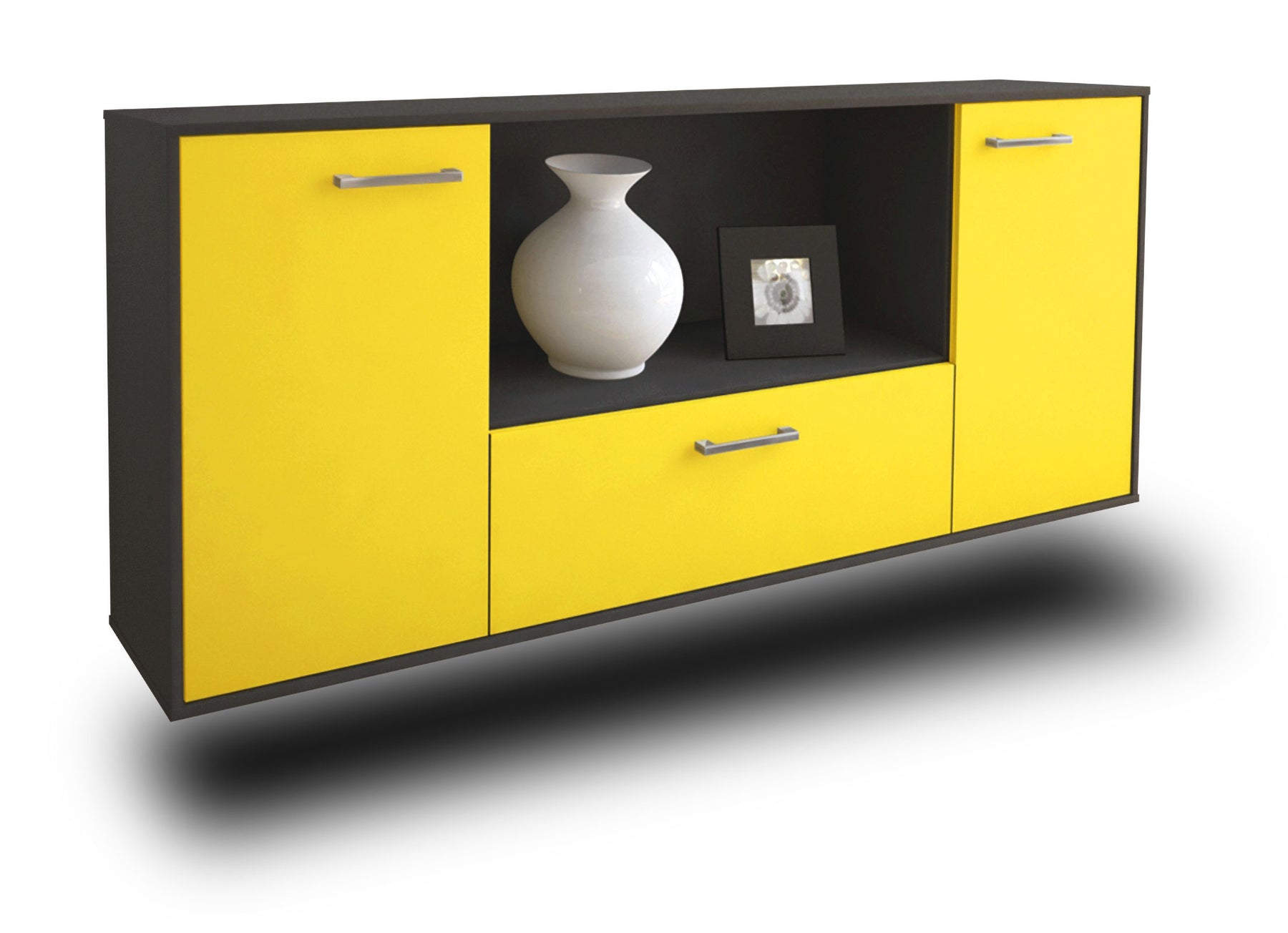 Sideboard Fort Collins, Gelb Studio (180x79x35cm) - Stil.Zeit Möbel GmbH