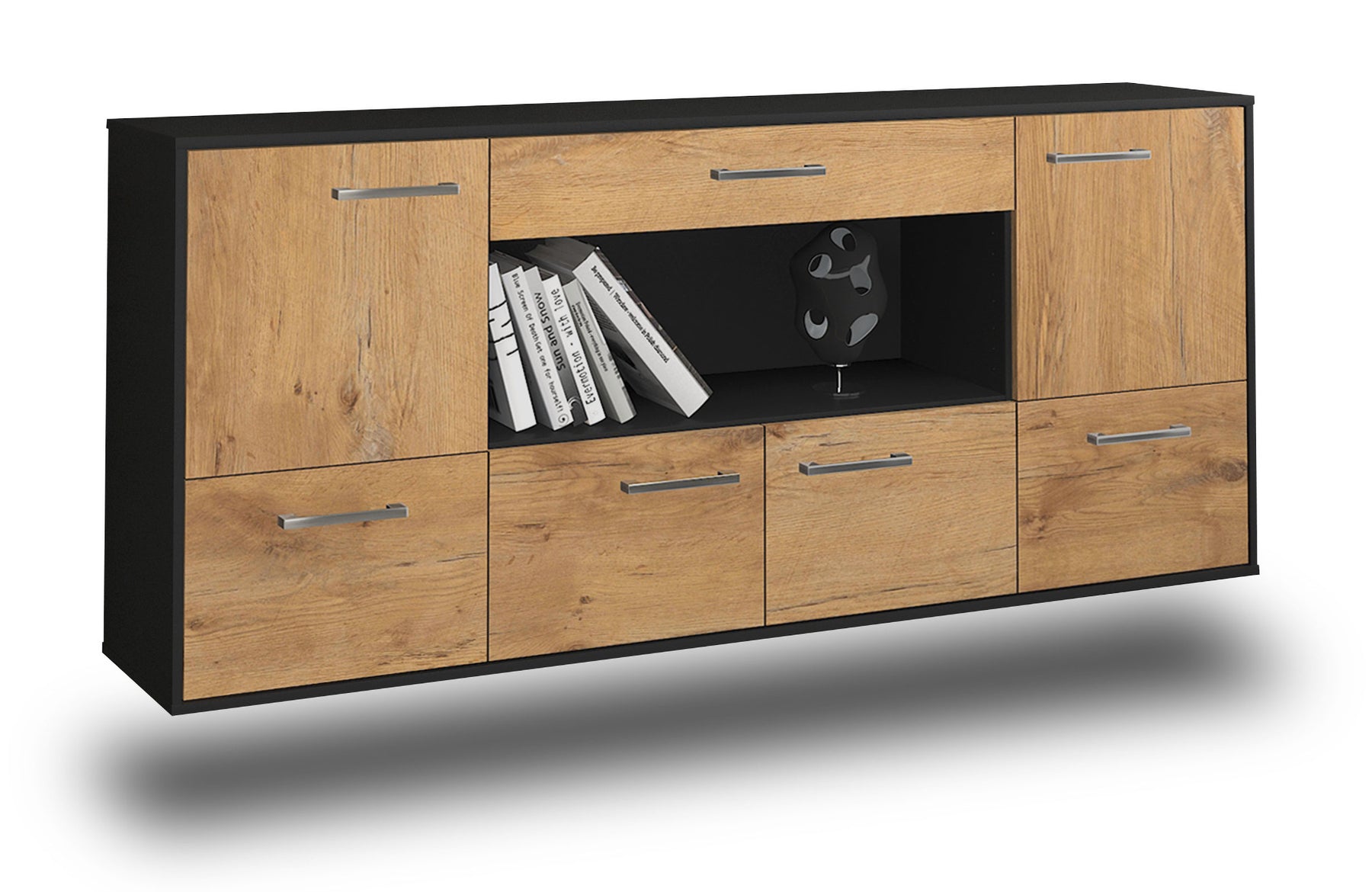 Sideboard Fullerton, Eiche Studio (180x79x35cm) - Stil.Zeit Möbel GmbH