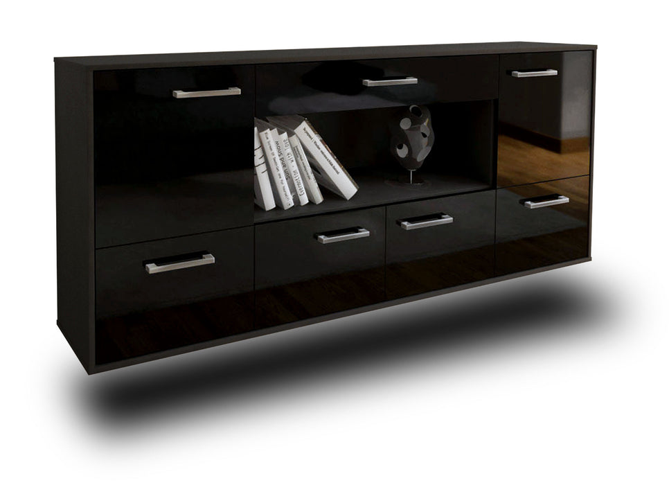 Sideboard Fullerton, Schwarz Studio (180x79x35cm) - Stil.Zeit Möbel GmbH