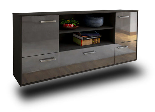 Sideboard Sterling Heights, Grau Studio (180x79x35cm) - Stil.Zeit Möbel GmbH