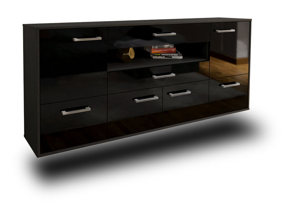 Sideboard McAllen, Schwarz Studio (180x79x35cm) - Stil.Zeit Möbel GmbH