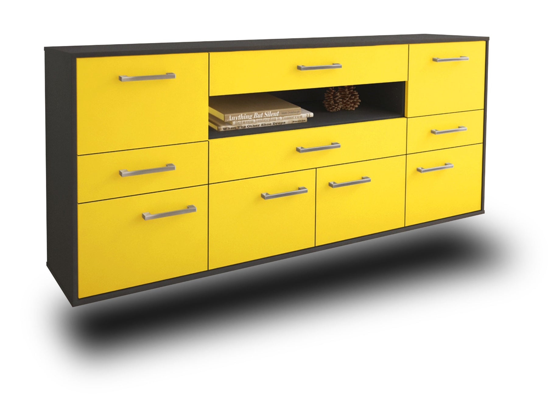 Sideboard Coral Springs, Gelb Studio (180x79x35cm) - Stil.Zeit Möbel GmbH