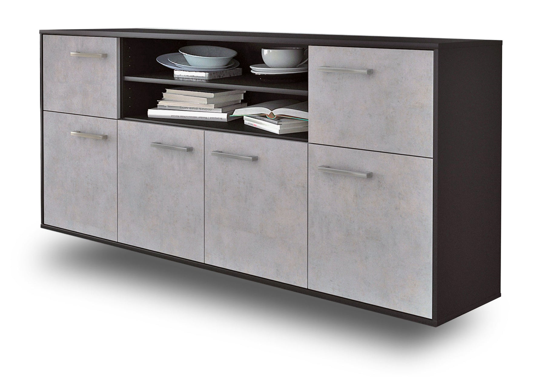 Sideboard Cedar Rapids, Beton Studio (180x79x35cm) - Stil.Zeit Möbel GmbH