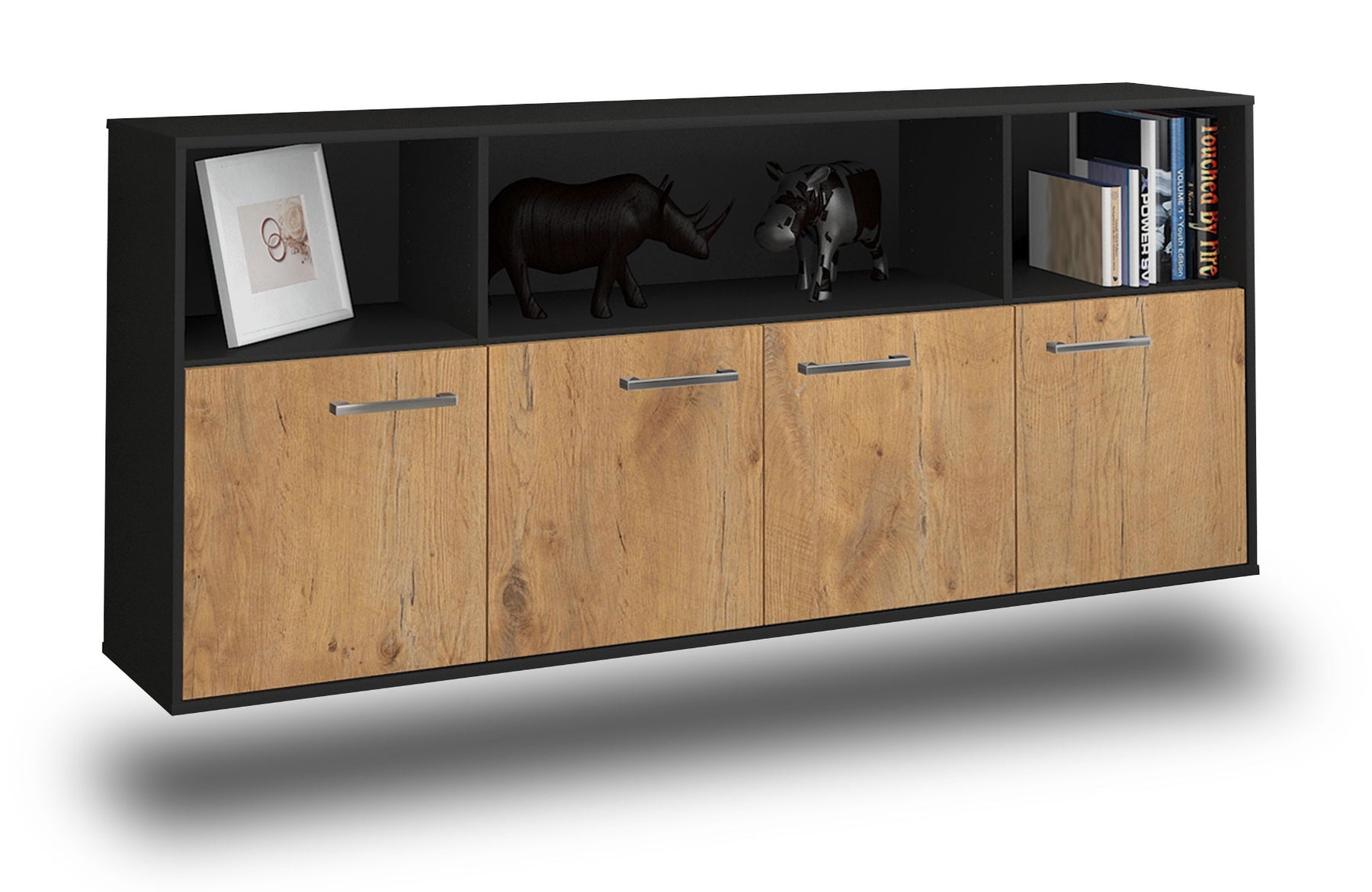 Sideboard Columbia, Eiche Studio (180x79x35cm) - Stil.Zeit Möbel GmbH