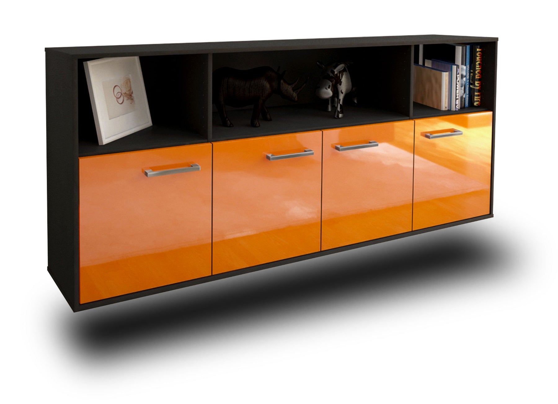 Sideboard Columbia, Orange Studio (180x79x35cm) - Stil.Zeit Möbel GmbH