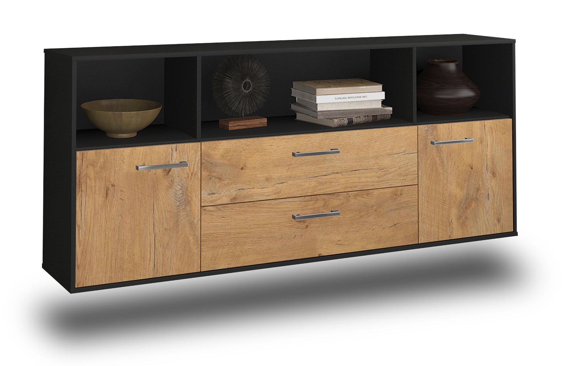 Sideboard Hartford, Eiche Studio (180x79x35cm) - Stil.Zeit Möbel GmbH