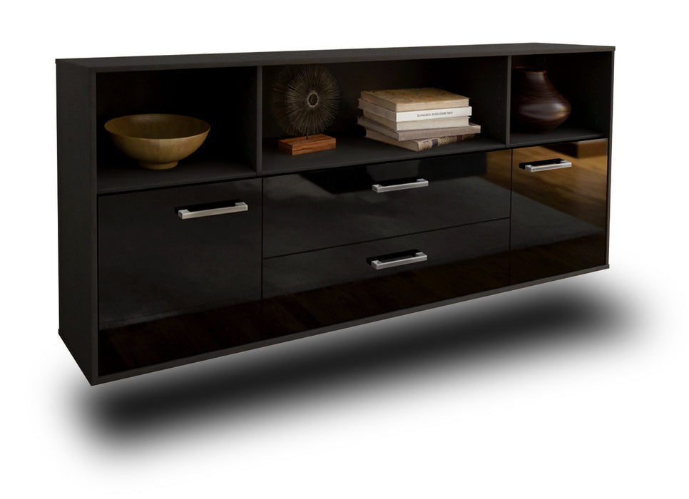 Sideboard Hartford, Schwarz Studio (180x79x35cm) - Stil.Zeit Möbel GmbH