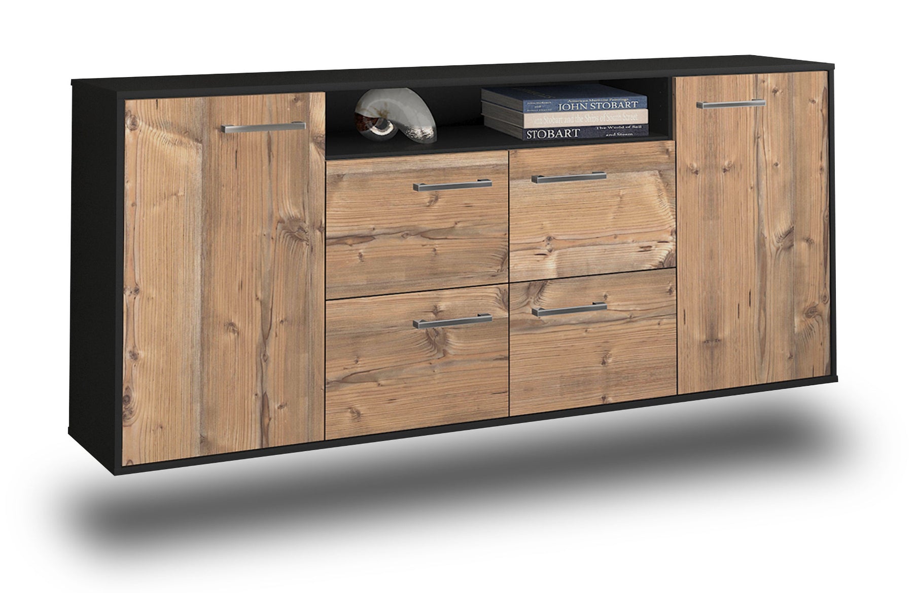 Sideboard Carrollton, Pinie Studio (180x79x35cm) - Stil.Zeit Möbel GmbH