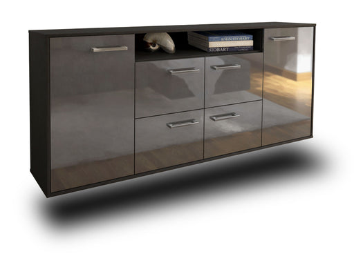 Sideboard Carrollton, Grau Studio (180x79x35cm) - Stil.Zeit Möbel GmbH