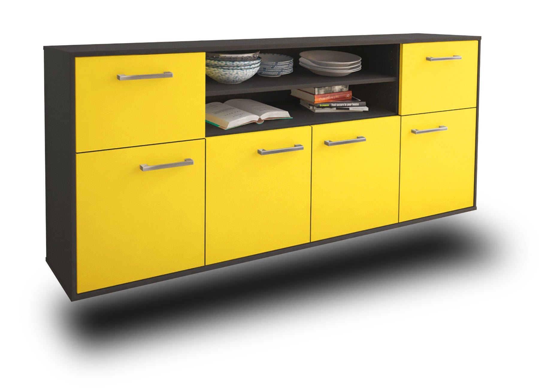 Sideboard Topeka, Gelb Studio (180x79x35cm) - Stil.Zeit Möbel GmbH