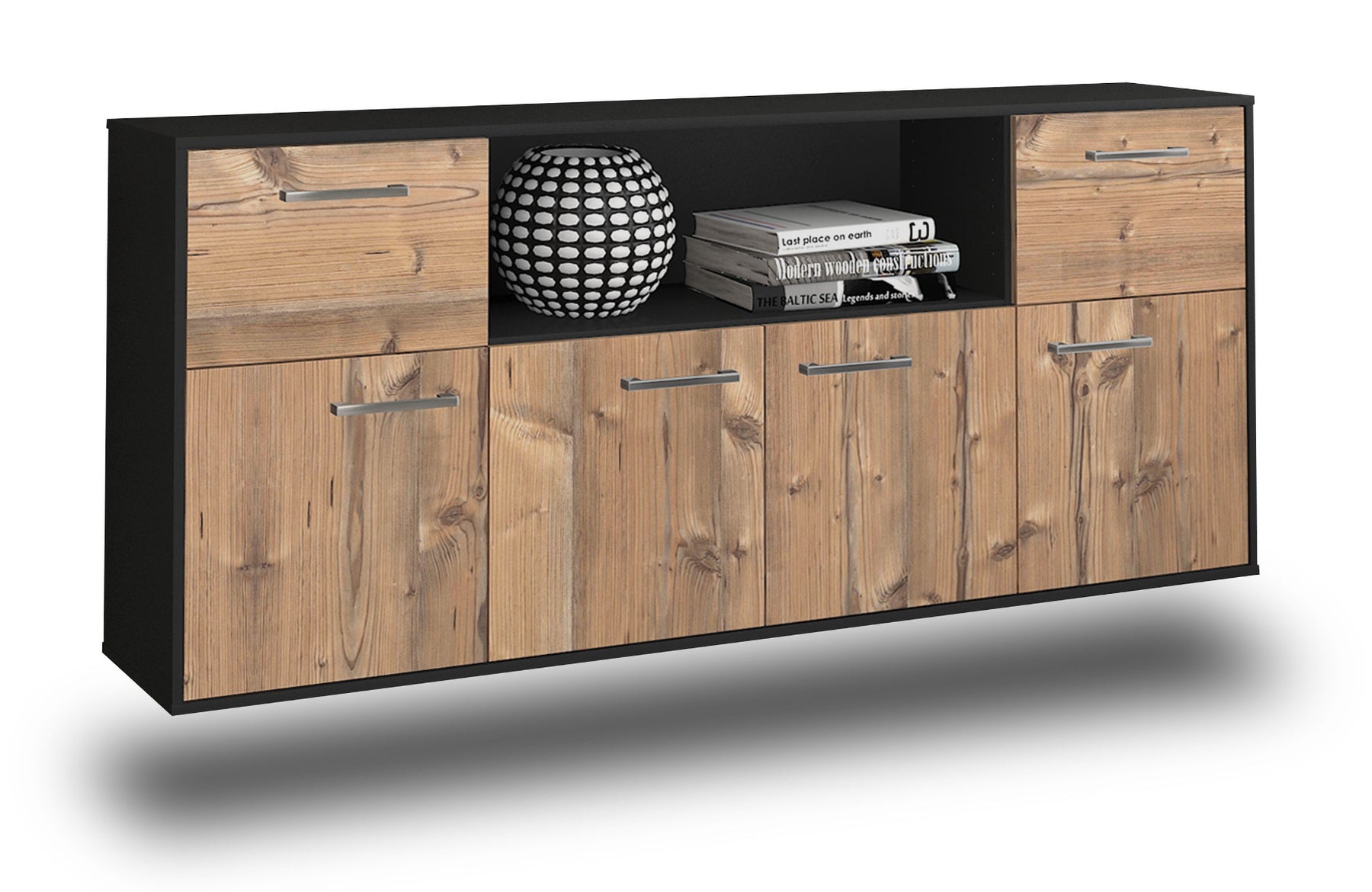 Sideboard West Valley City, Pinie Studio (180x79x35cm) - Stil.Zeit Möbel GmbH