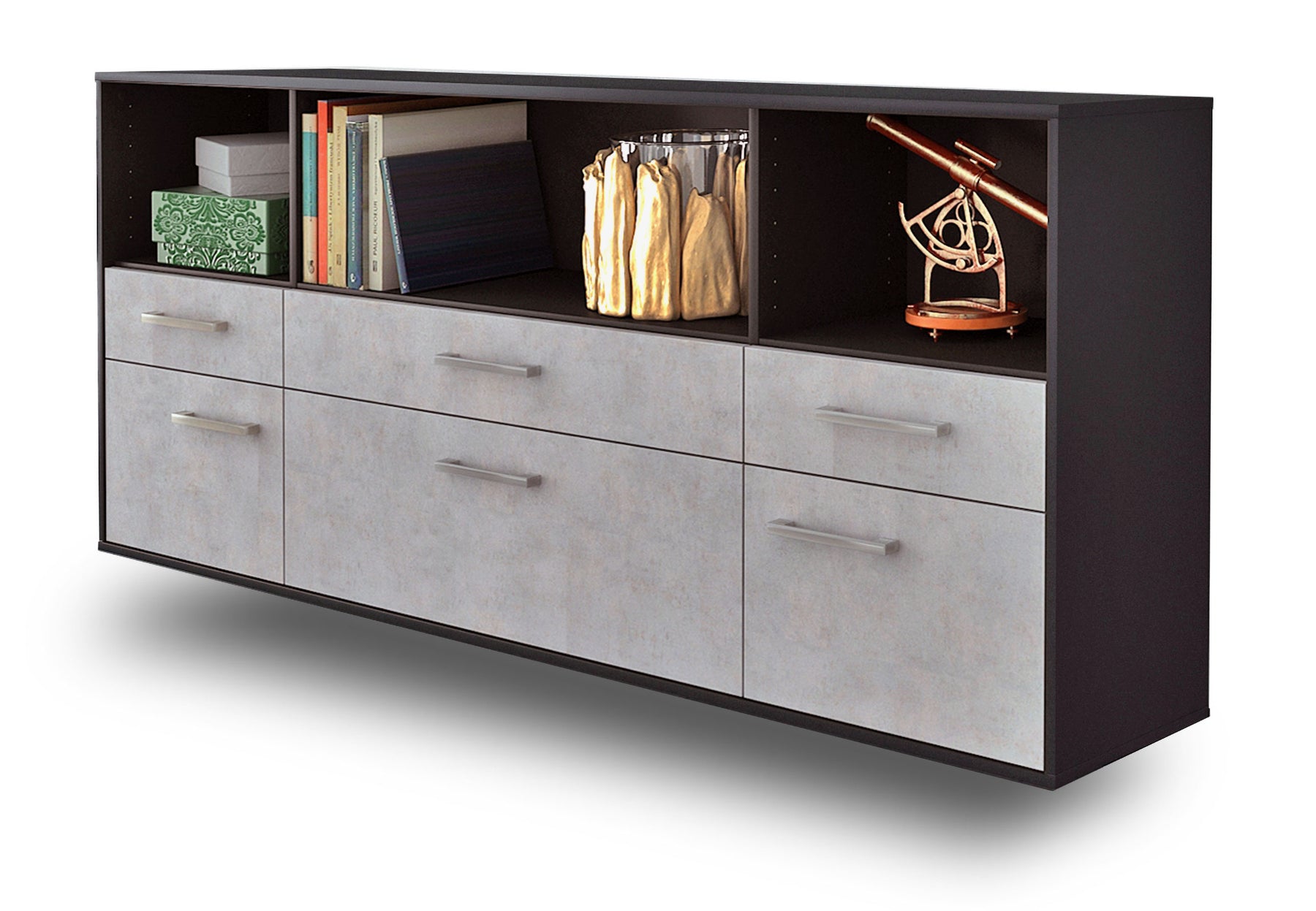 Sideboard Cary, Beton Studio (180x79x35cm) - Stil.Zeit Möbel GmbH