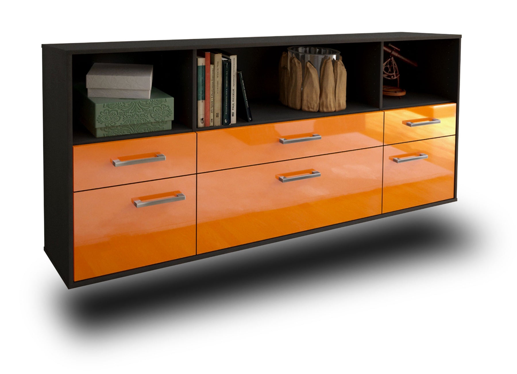 Sideboard Cary, Orange Studio (180x79x35cm) - Stil.Zeit Möbel GmbH