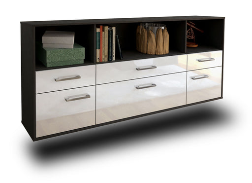 Sideboard Cary, Weiß Studio (180x79x35cm) - Stil.Zeit Möbel GmbH