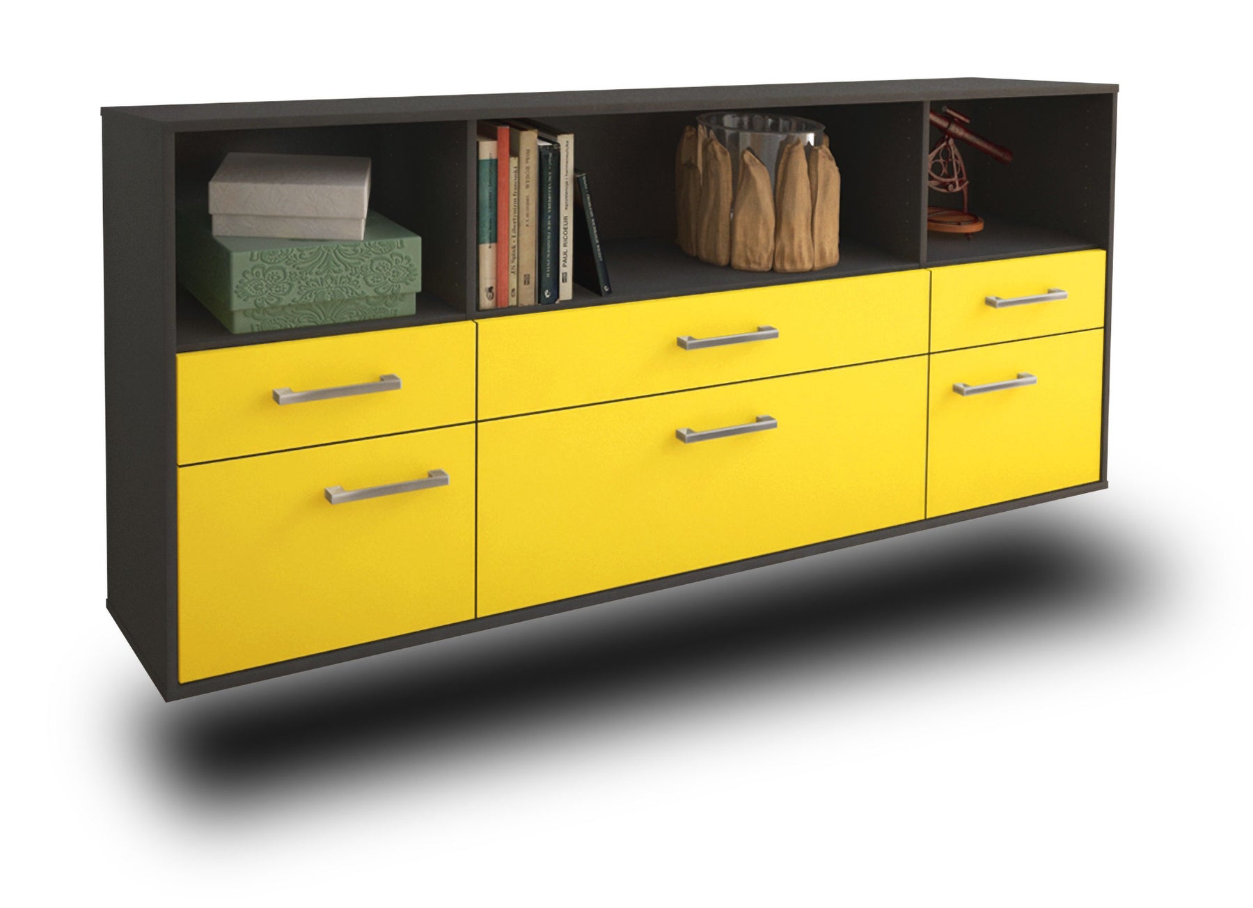 Sideboard Cary, Gelb Studio (180x79x35cm) - Stil.Zeit Möbel GmbH