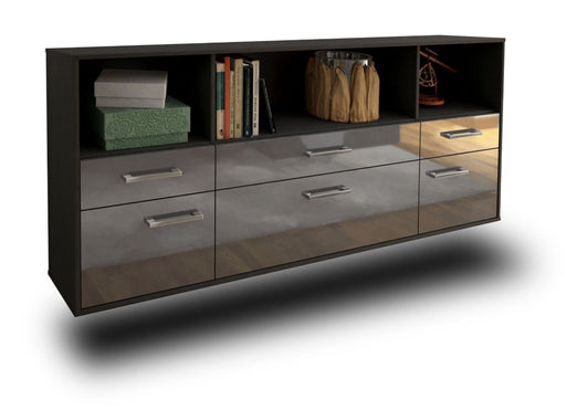 Sideboard Bellevue, Grau Studio (180x79x35cm) - Stil.Zeit Möbel GmbH