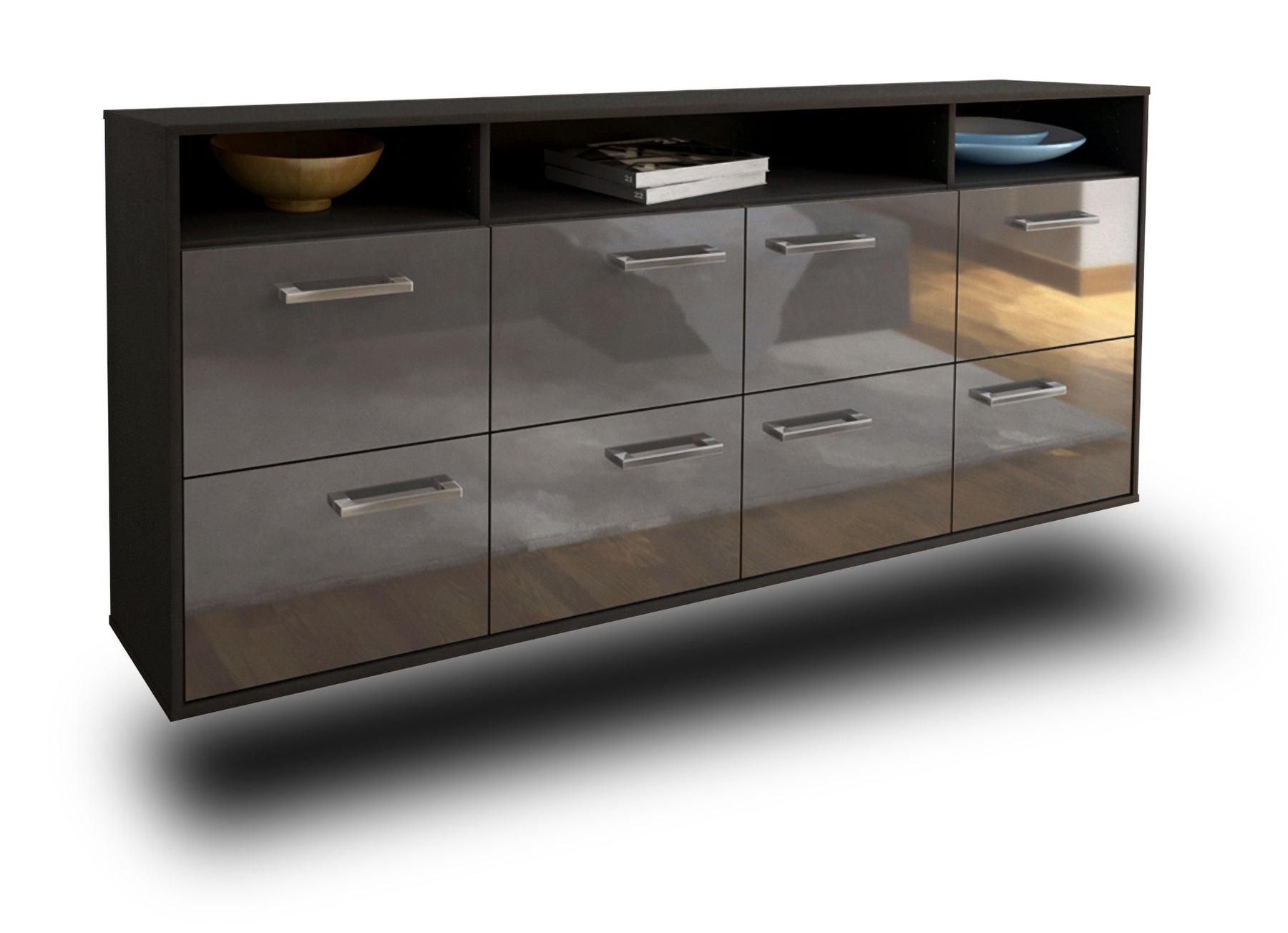 Sideboard Concord, Grau Studio (180x79x35cm) - Stil.Zeit Möbel GmbH