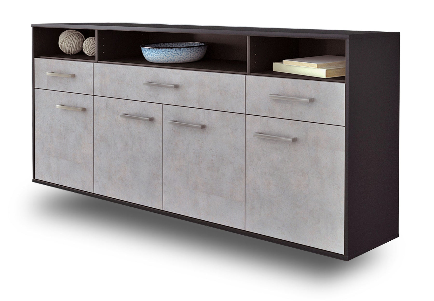 Sideboard Simi Valley, Beton Studio (180x79x35cm) - Stil.Zeit Möbel GmbH